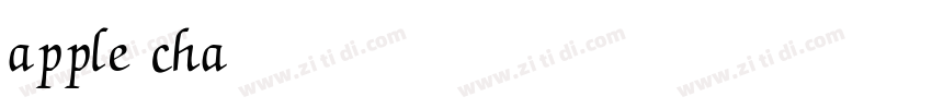apple chancery字体转换